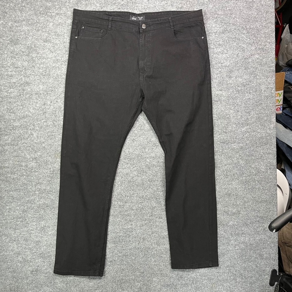 Public Record Slim Fit Jeans Men's Black Denim Stretch Pockets Straight - 44X32‎